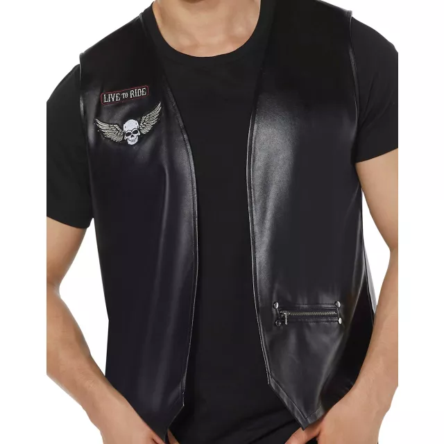 Adult Biker Vest at Spencer's