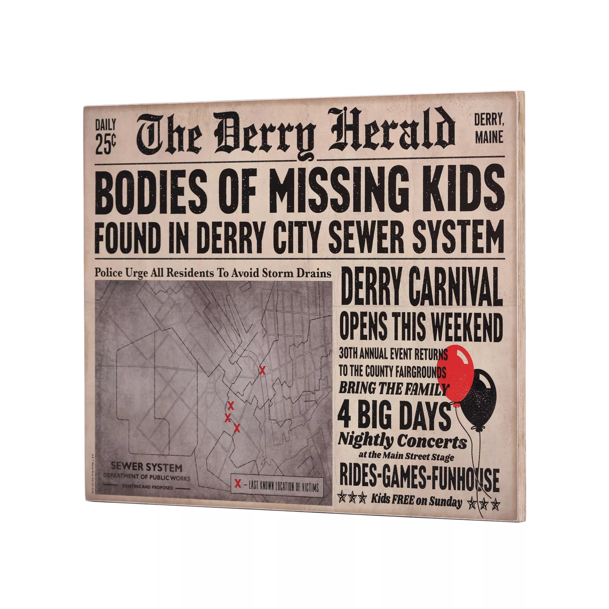 Derry Herald Newspaper Sign - It at Spencer's
