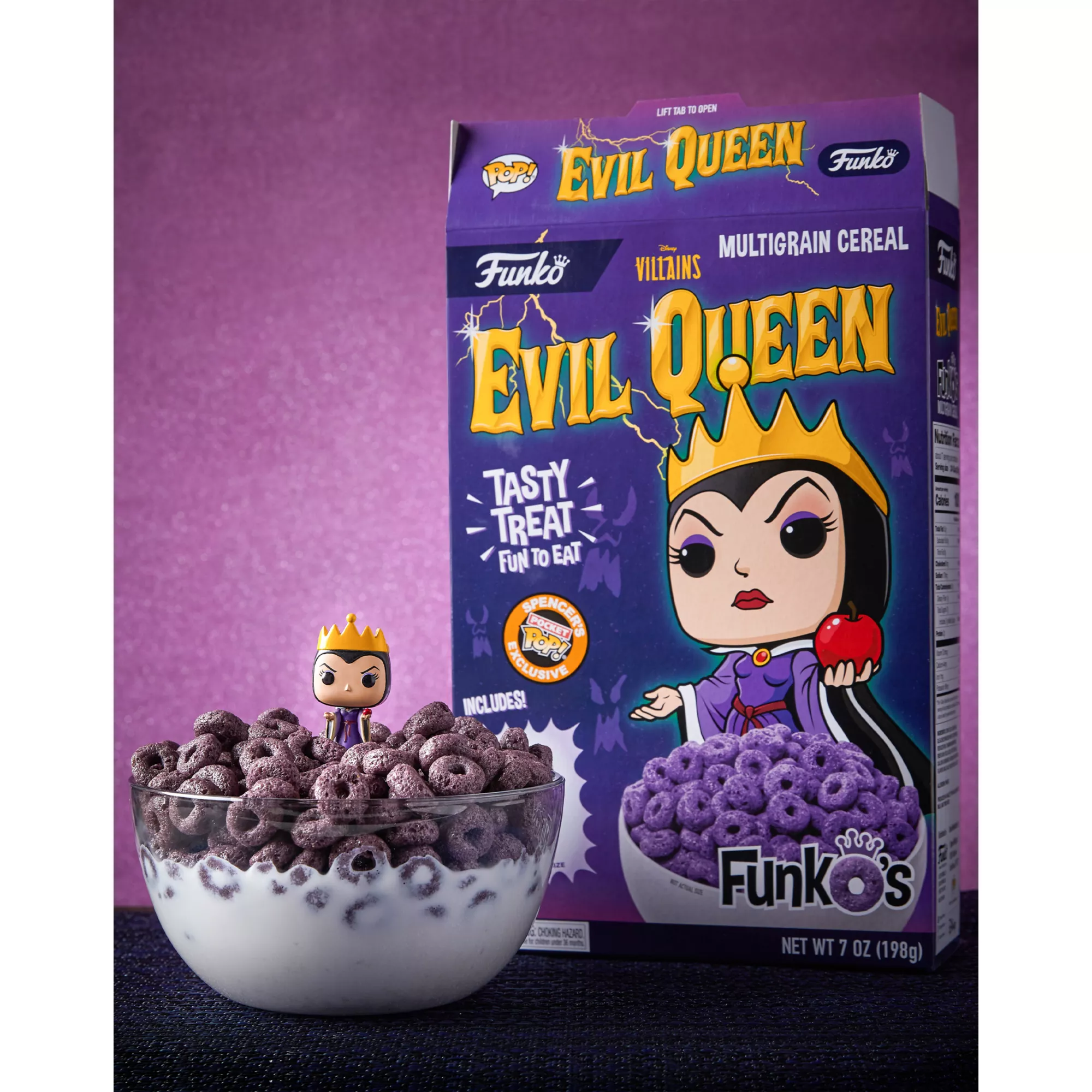 Evil Queen FunkO's Cereal with Pocket Pop Figure – Disney Villains at Spencer's