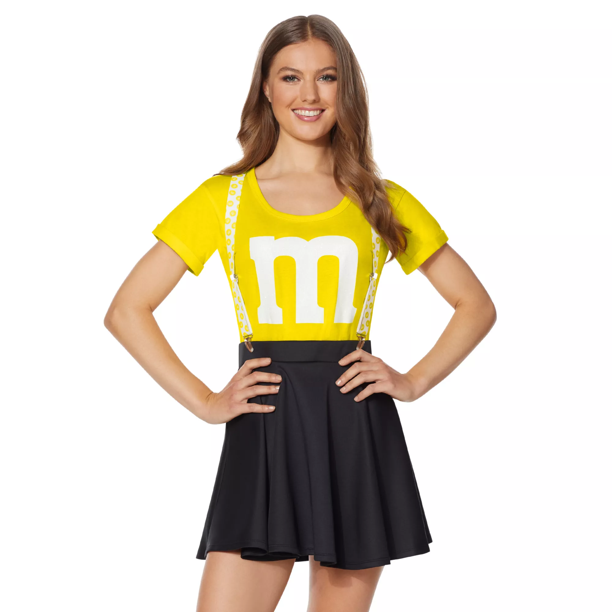 Adult Yellow M&M’S Costume Kit with Suspenders at Spencer's