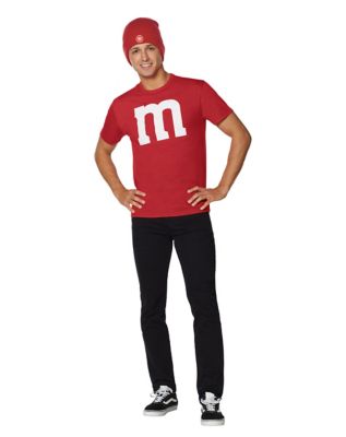 Red M&M Candy Adult Unisex Halloween Costume 