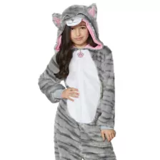 Kids Faux Fur Cat One-Piece Costume at Spencer's