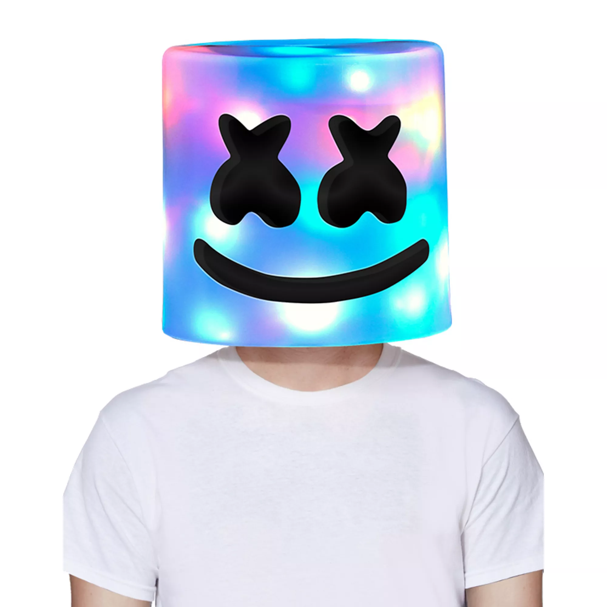Light-Up LED Marshmello Full Mask at Spirit Halloween