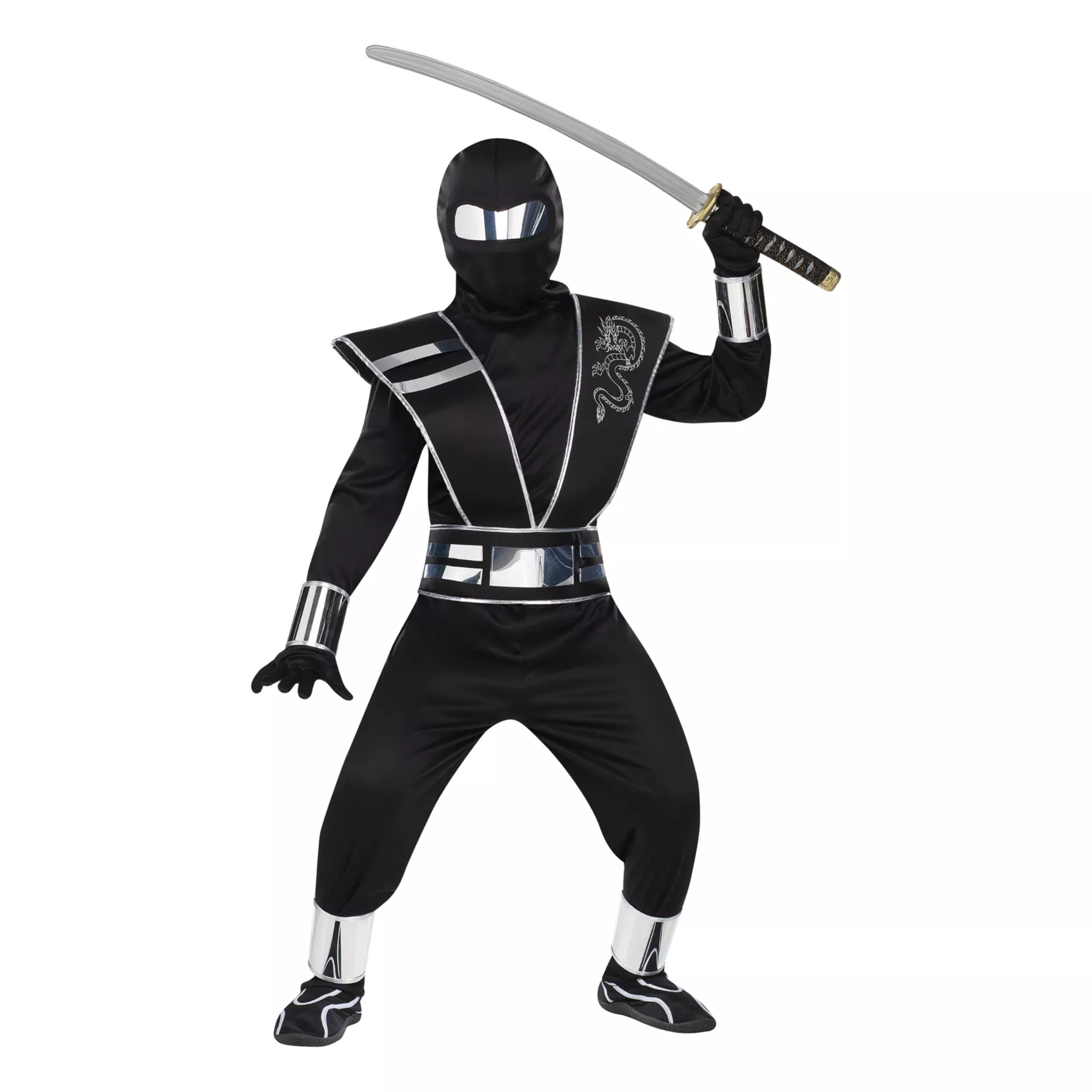 Kids Silver Mirror Ninja Costume at Spirit Halloween