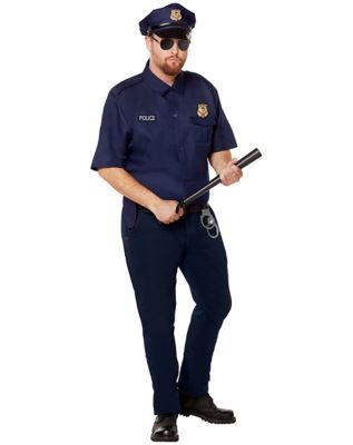 Adult Cop Plus Size Costume Kit - Spirithalloween.com