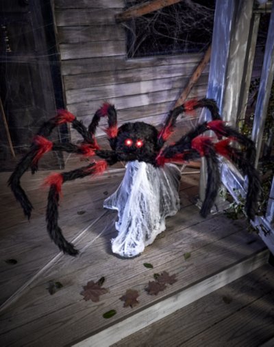 21 Inch LED Red and Black Jumping Spider Animatronic by Spirit Halloween