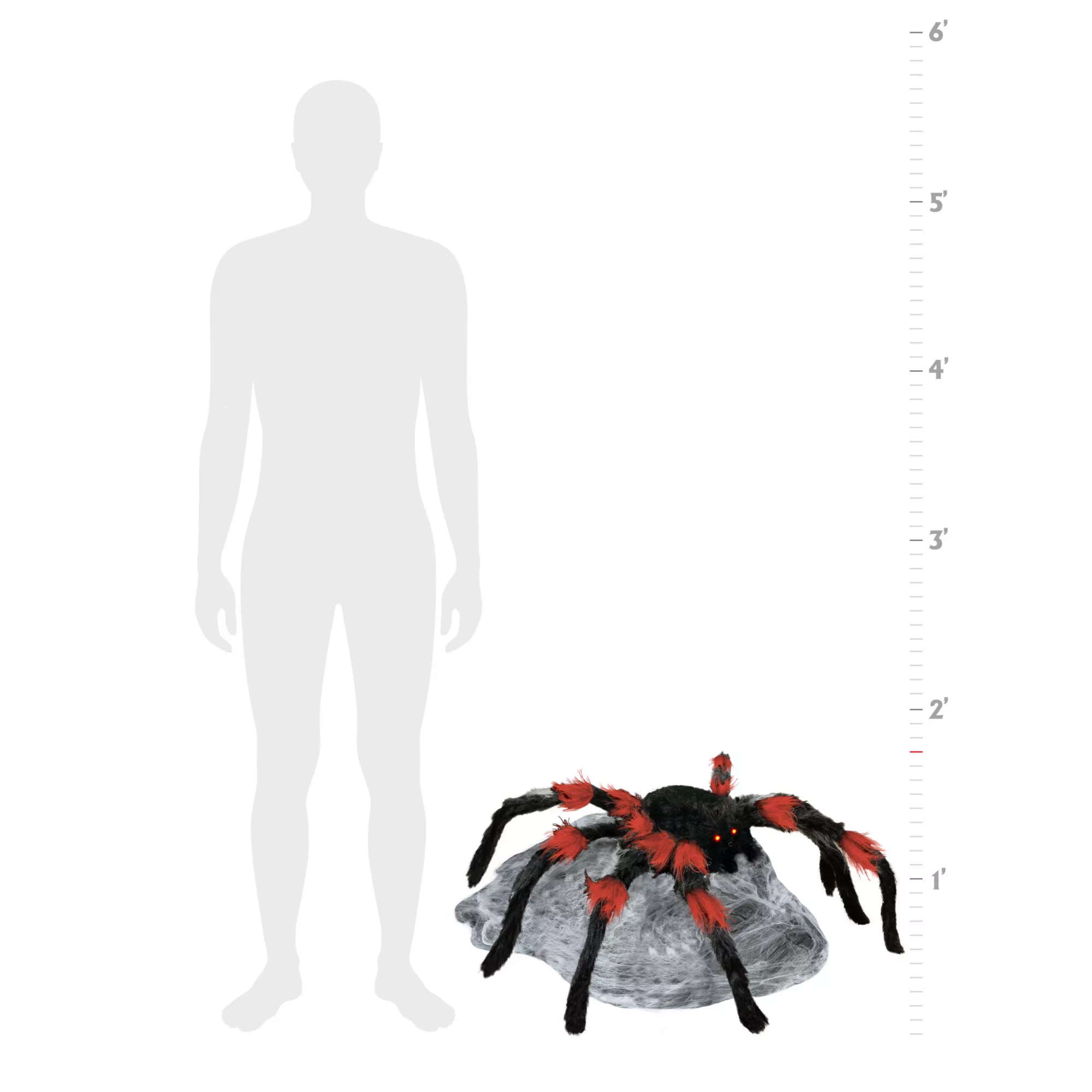 21 Inch LED Red and Black Jumping Spider Animatronic at Spirit Halloween