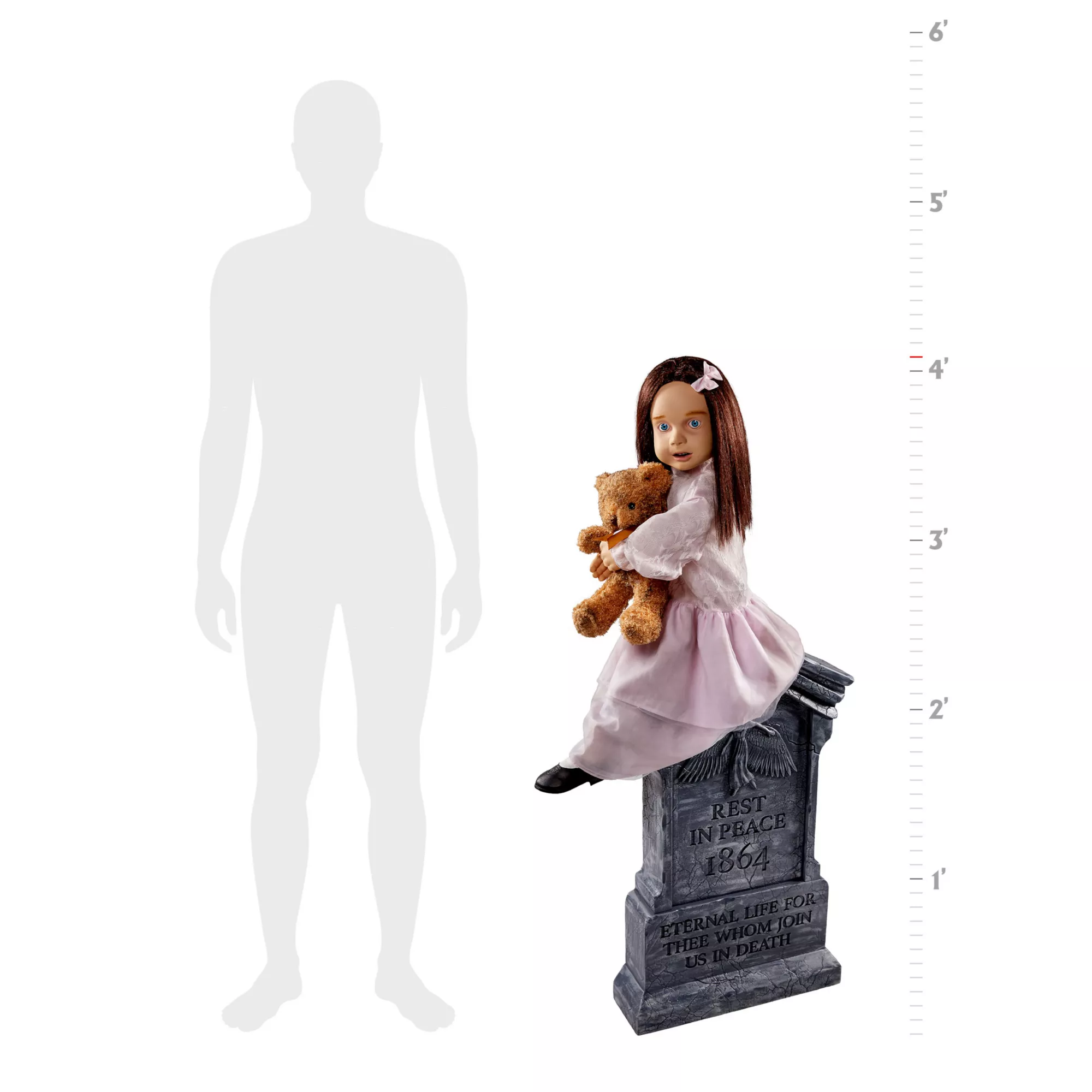 4.1 Ft Angeline Animatronic - Decorations at Spirit Halloween