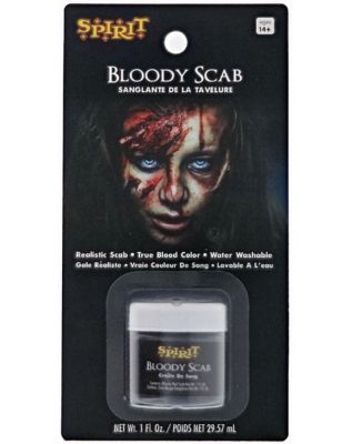 Realistic Thick Dark Fake Blood Scab Effects 1oz Sets Into Place