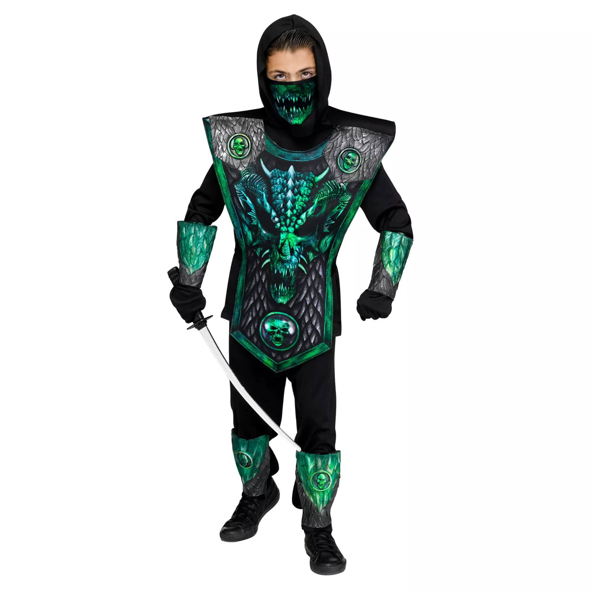 Kids Green Dragon Ninja Costume Deluxe at Spencer's