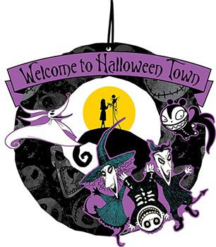Spirit Halloween Nightmare Before Christmas 2022 Welcome To Halloween Town Wreath - The Nightmare Before Christmas -  Spirithalloween.com