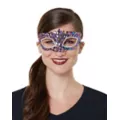 Rhinestone Oil Slick Eye Half Mask at Spirit Halloween