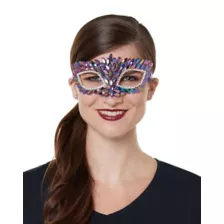 Rhinestone Oil Slick Eye Half Mask at Spirit Halloween