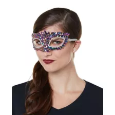 Rhinestone Oil Slick Eye Half Mask at Spirit Halloween