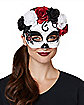 Day of the Dead Rose Half Mask
