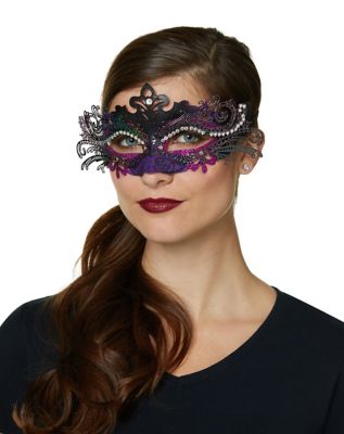 Adult Glittering Victorian Rose Masquerade Mask