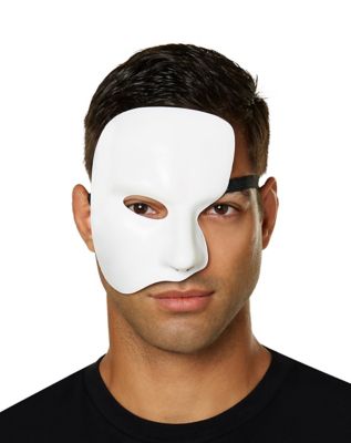 Classic Phantom of the Opera Half Face Mask - Black