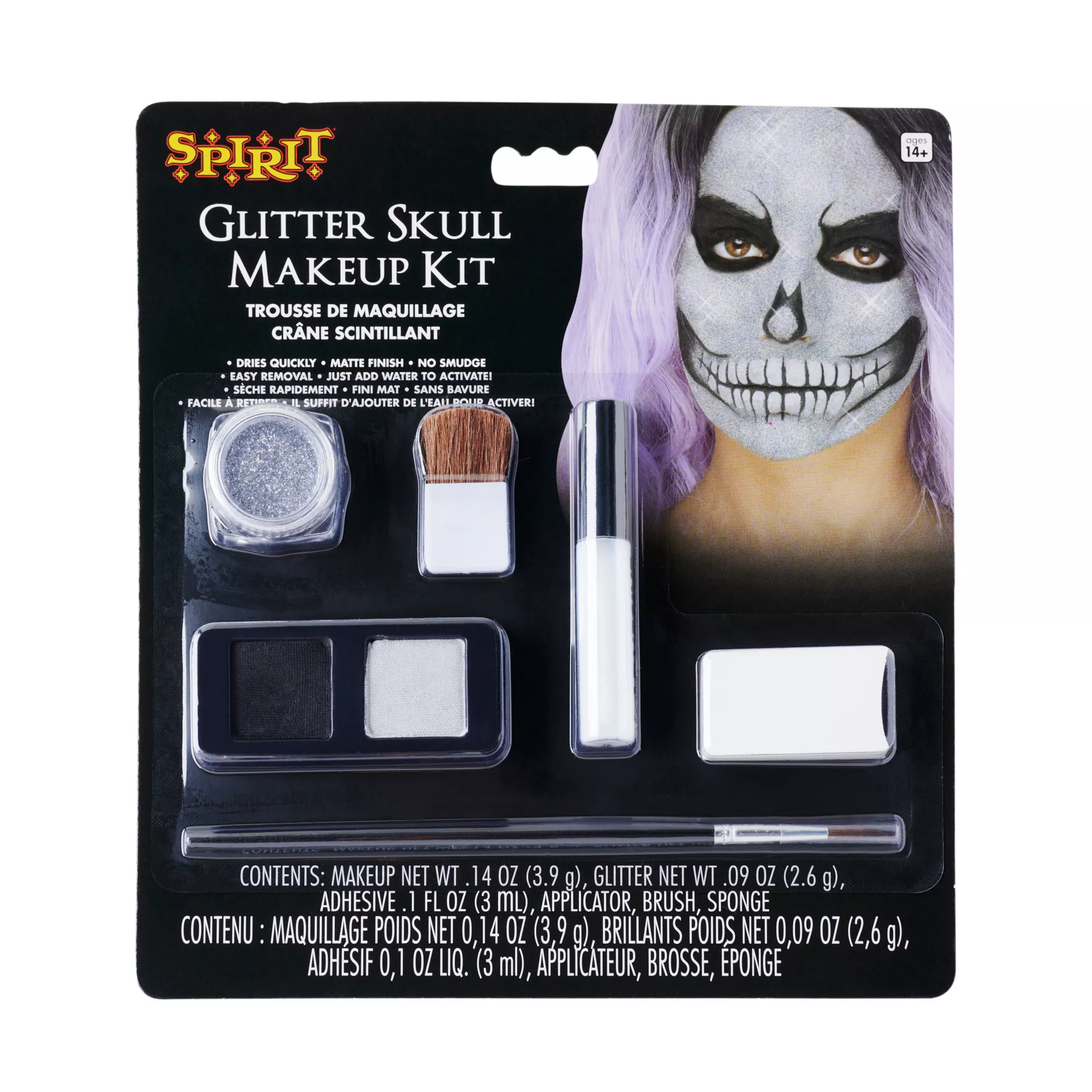 Silver Glitter Skull Makeup Kit at Spirit Halloween
