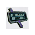 Beetlejuice Marquee Sign Cling at Spirit Halloween