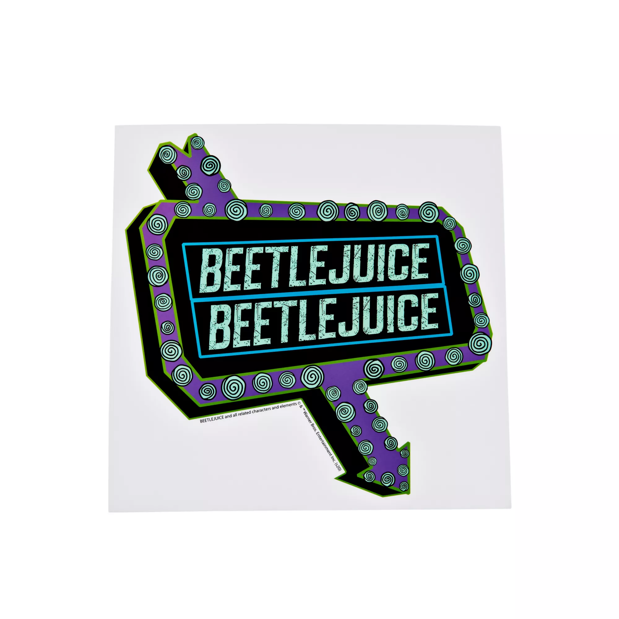 Beetlejuice Marquee Sign Cling at Spirit Halloween