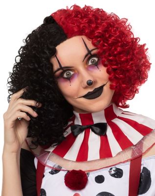 Red and Black Curly Wig