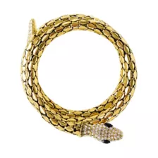 Goldtone Roman Snake Cuff at Spirit Halloween