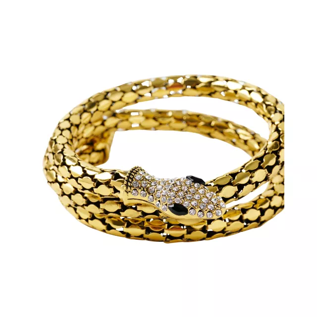 Goldtone Roman Snake Cuff at Spirit Halloween