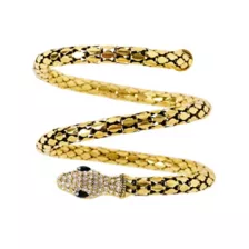 Goldtone Roman Snake Cuff at Spirit Halloween