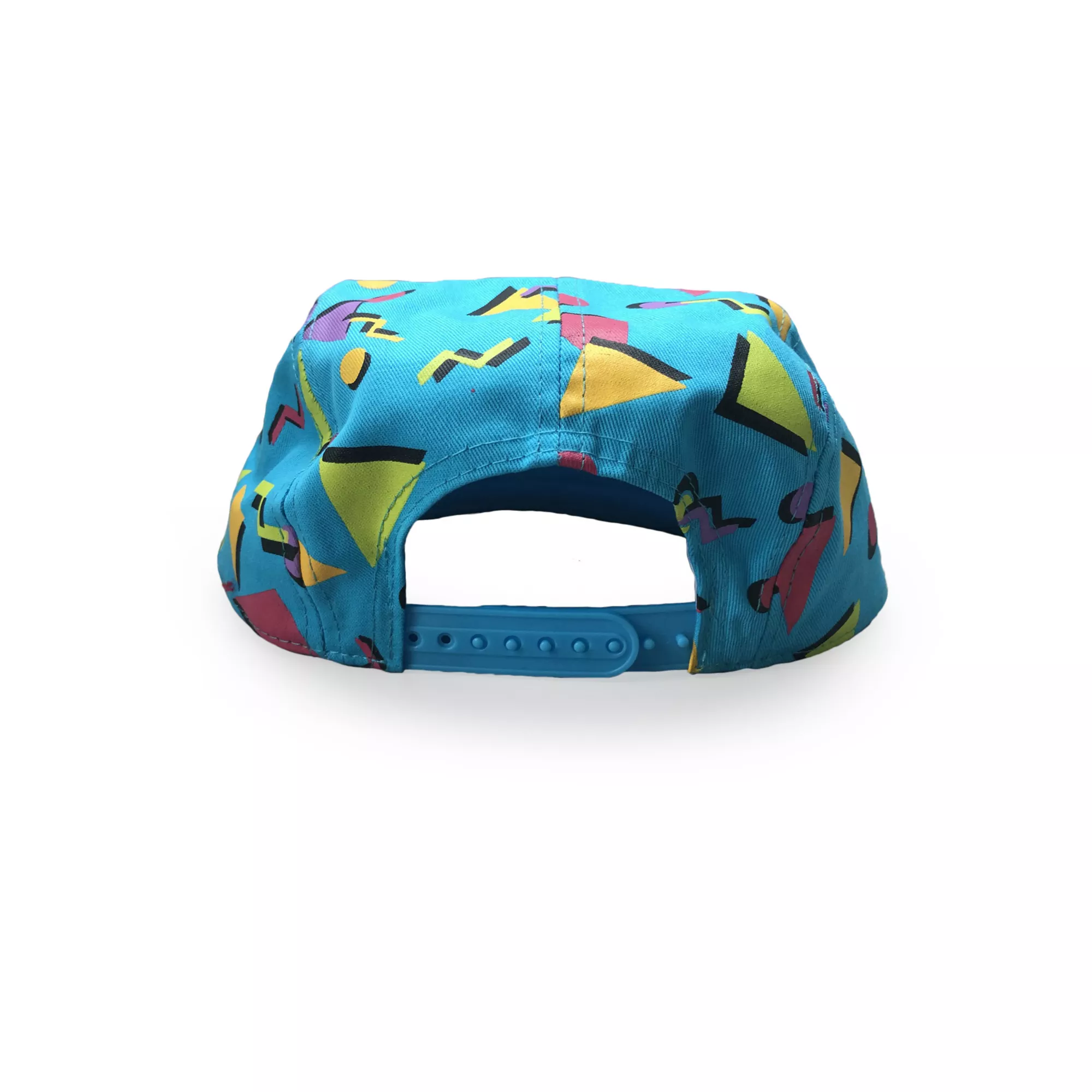 '80s Geometric Print Snapback Hat at Spencer's