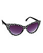 Black and White '50s Polka Dot Sunglasses