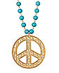 Peace Sign Bead Necklace