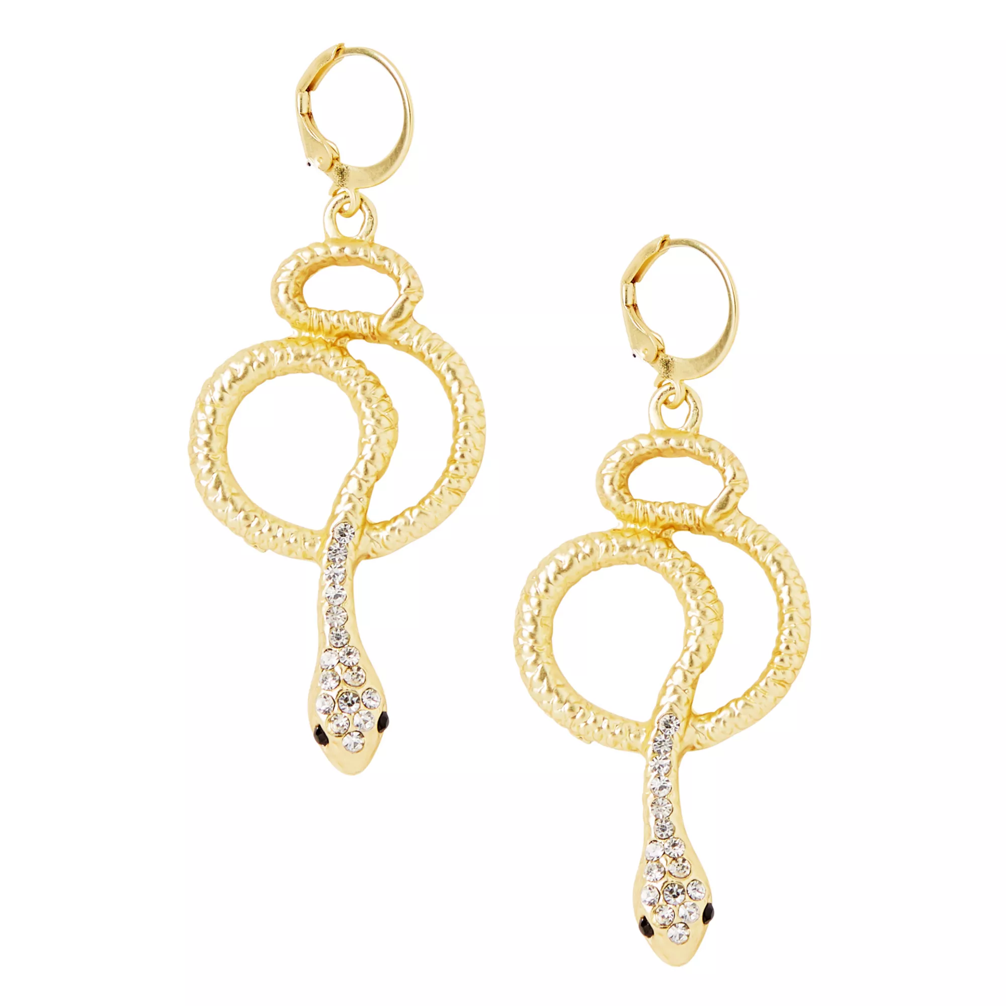 Goldtone Snake Earrings at Spirit Halloween
