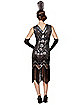 Adult Black Beaded Flapper Dress