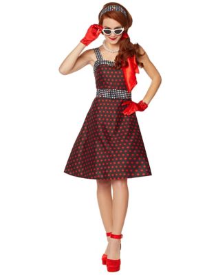 Grand Heritage Womens Polka Dot 50s Costume - modest halloween