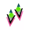 '80s Geometric Earrings at Spencer's