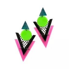 '80s Geometric Earrings at Spencer's