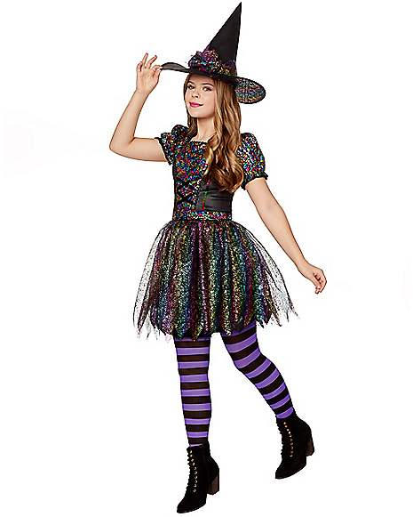 Glitter Witch Costume - Childrens Glitter Witch Costume - Childrens