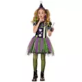 Kids Glow in the Dark Neon Clown Costume at Spirit Halloween