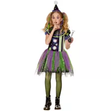 Kids Glow in the Dark Neon Clown Costume at Spirit Halloween