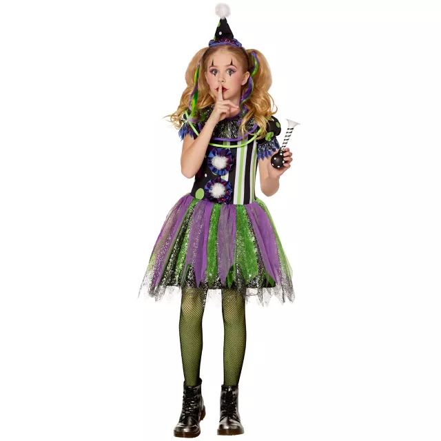 Kids Glow in the Dark Neon Clown Costume - Spirithalloween.com