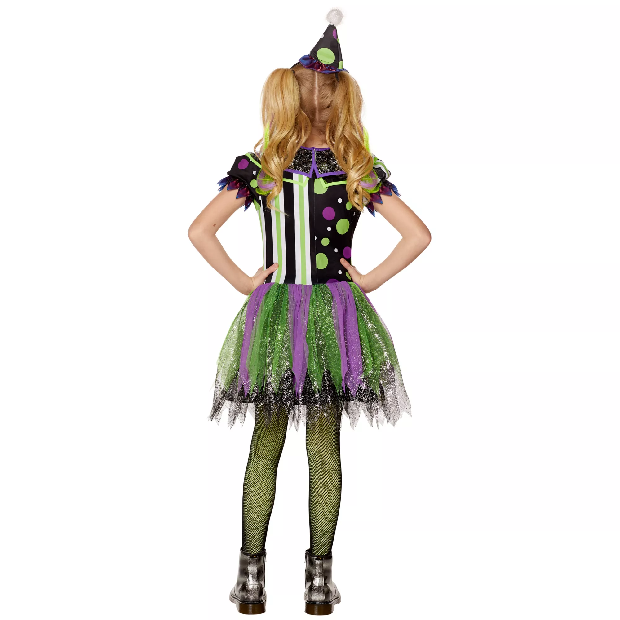 Kids Glow in the Dark Neon Clown Costume at Spirit Halloween