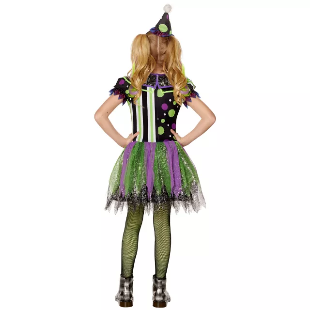 Kids Glow in the Dark Neon Clown Costume