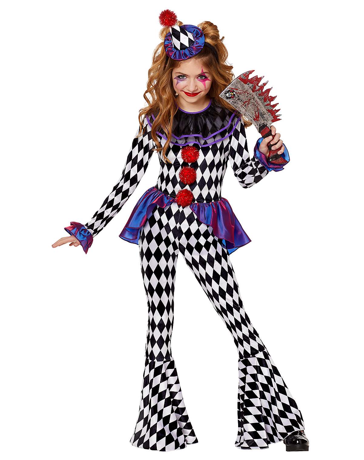 Kids carnival clown costume