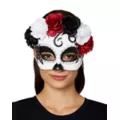 Day of the Dead Roses Half Mask at Spirit Halloween