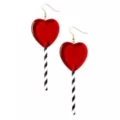 Scary Clown Heart Earrings at Spirit Halloween