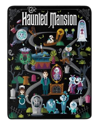 The Haunted Mansion Map Fleece Blanket Disney Spirithalloween