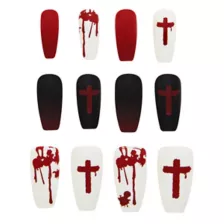 Bloody Cross Press On Nails at Spirit Halloween