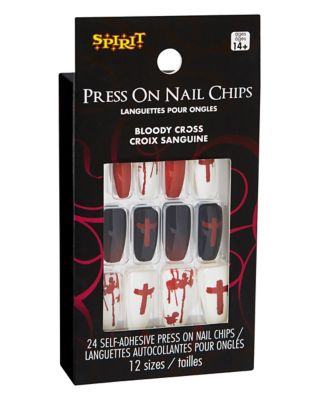 Bloody Cross Press On Nails - Spirithalloween.com