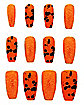 Orange Glitter Press On Nails