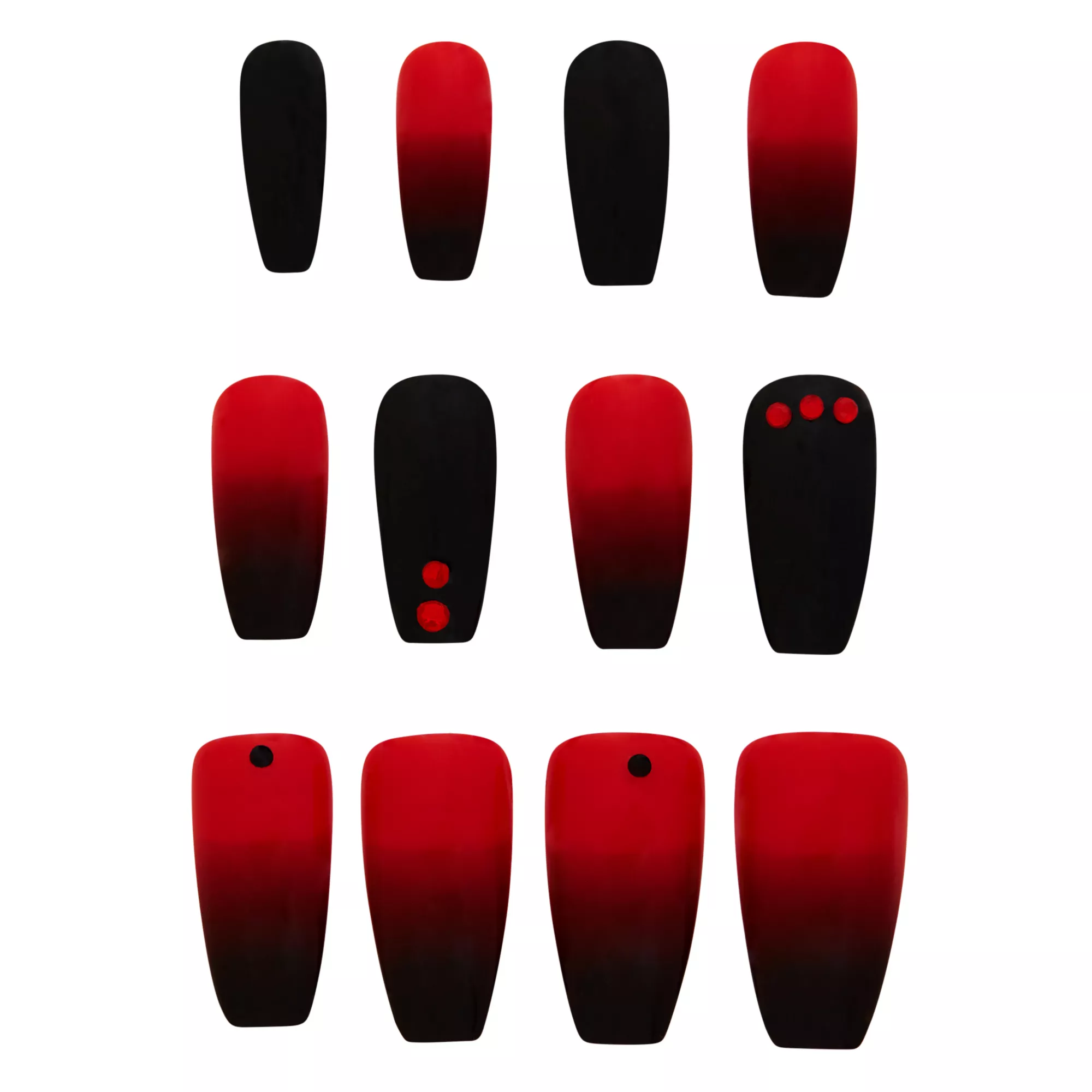 Red and Black Press-On Nails at Spencer's